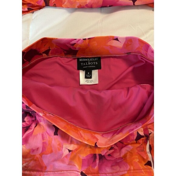 MIRACLESUIT x TALBOTS SANIBEL BLENDED FLORAL TANKINI Light Control Size 8 - Picture 8 of 15